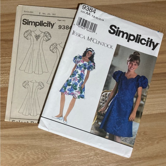 1995 UNCUT Simplicity Girls Plus Dress 9384 - Picture 1 of 2